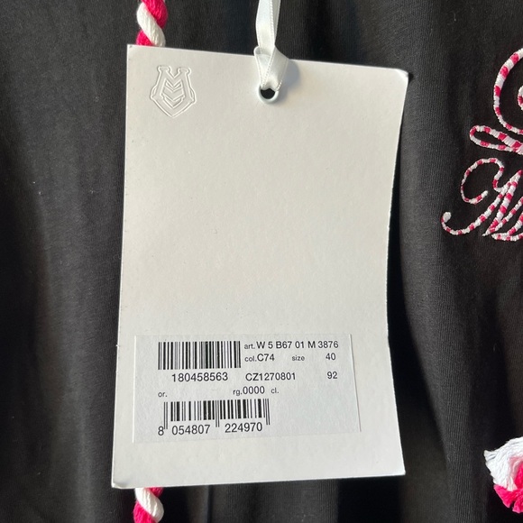 NWT Love Moschino Black Dress with candy cane coloured trims (size 4) - Picture 7 of 12